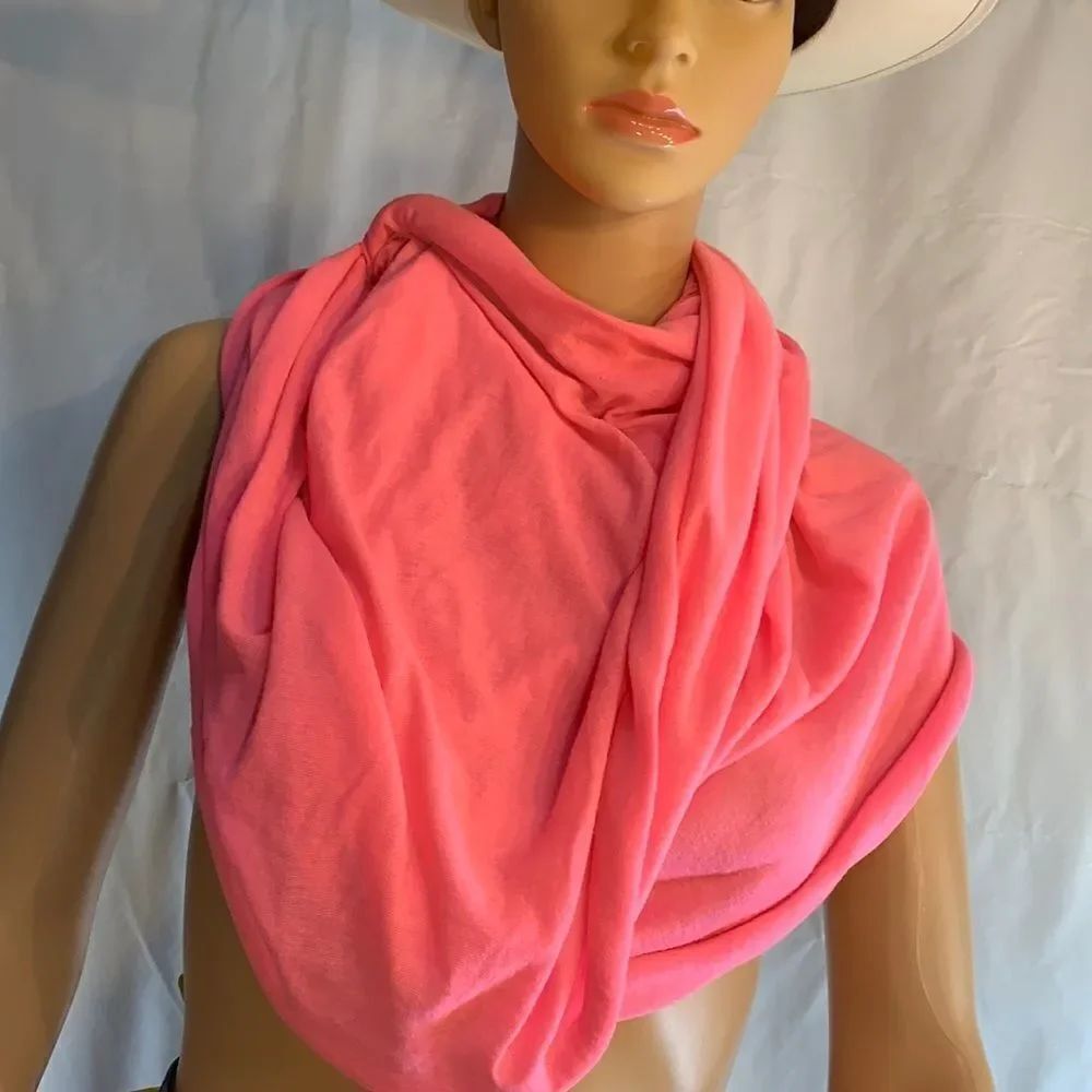 Coral Eternity Scarf Stretch Knit Soft Comfy